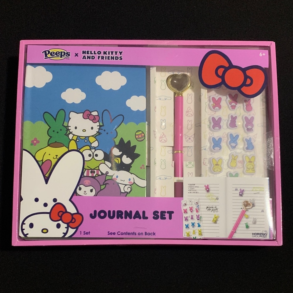 Hello Kitty x Peeps Boxed Set Journal Stickers Pen New